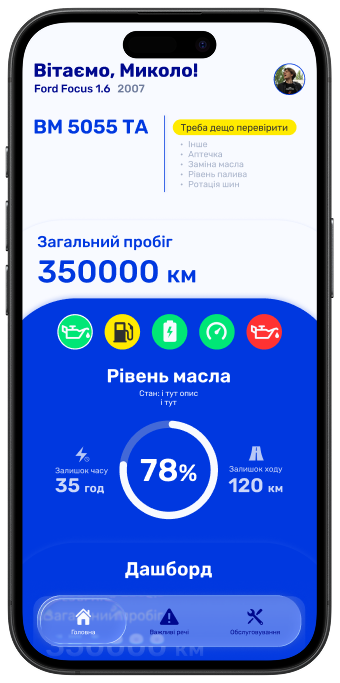 iPhone з застосунком Wroom Wroom